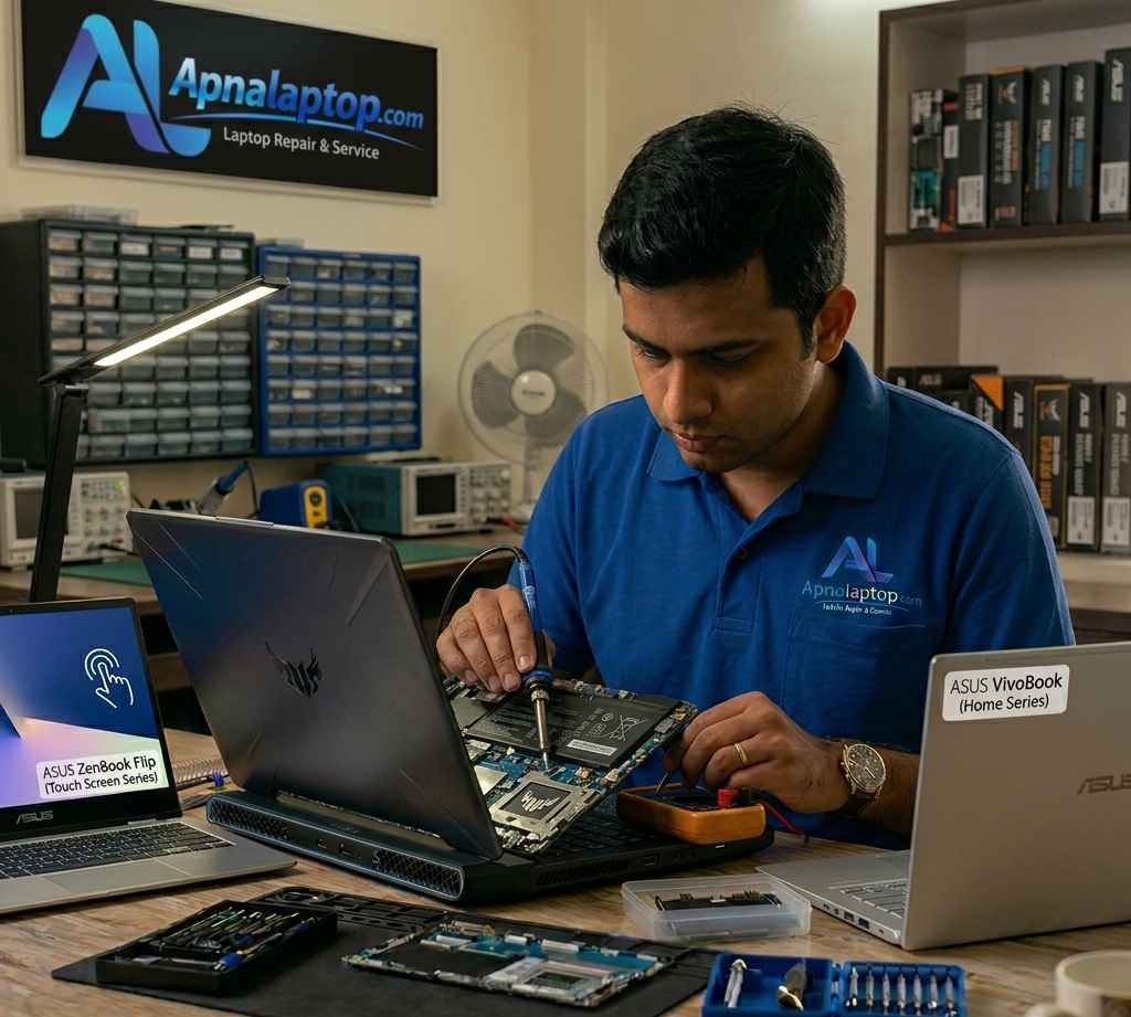 Asus laptop motherboard repair at shop