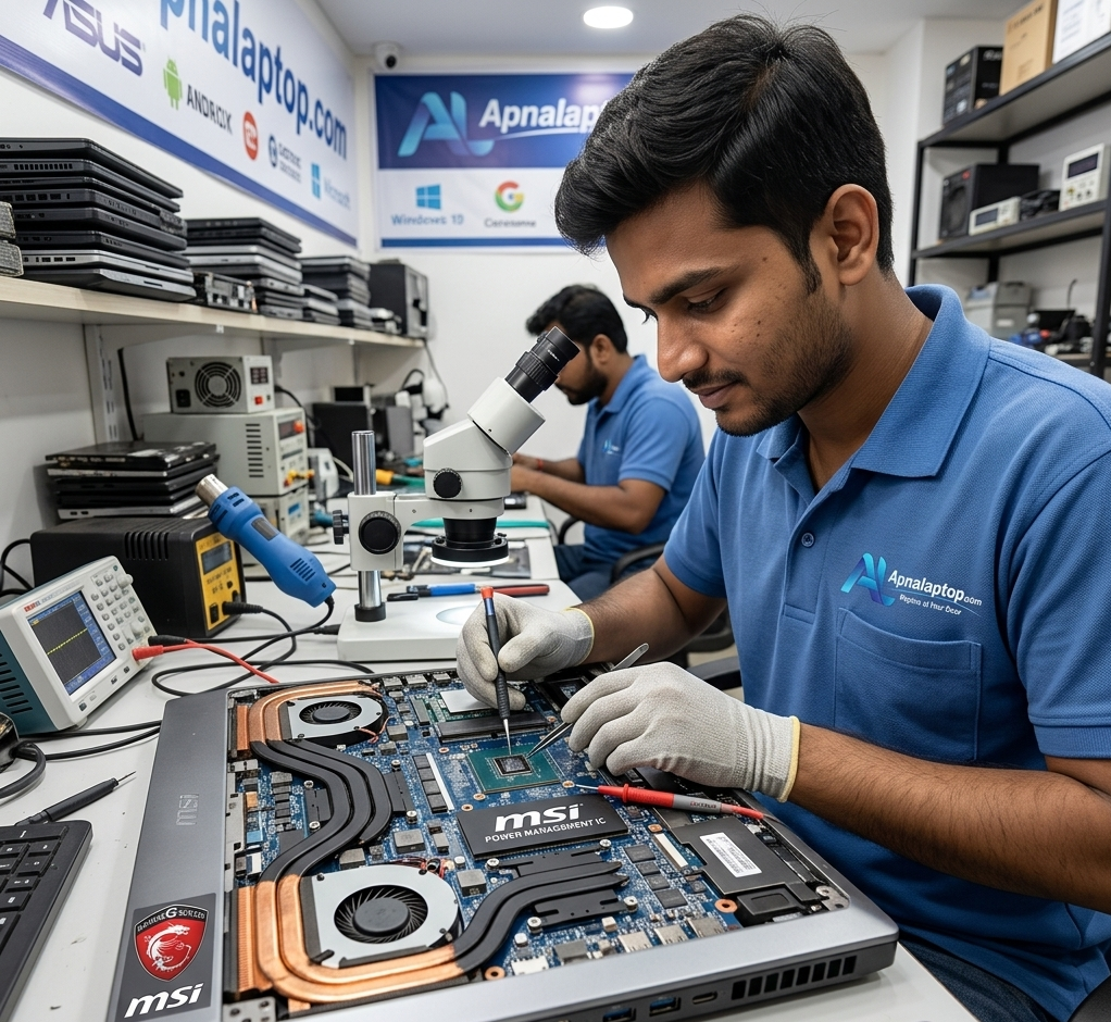 MSI Gaming laptop motherboard repair at shop