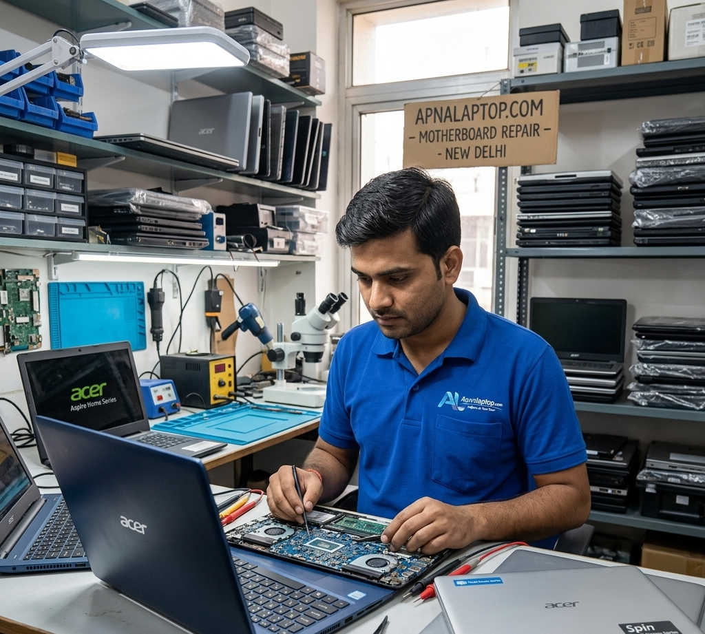 Acer Aspire laptop motherboard repair at shop